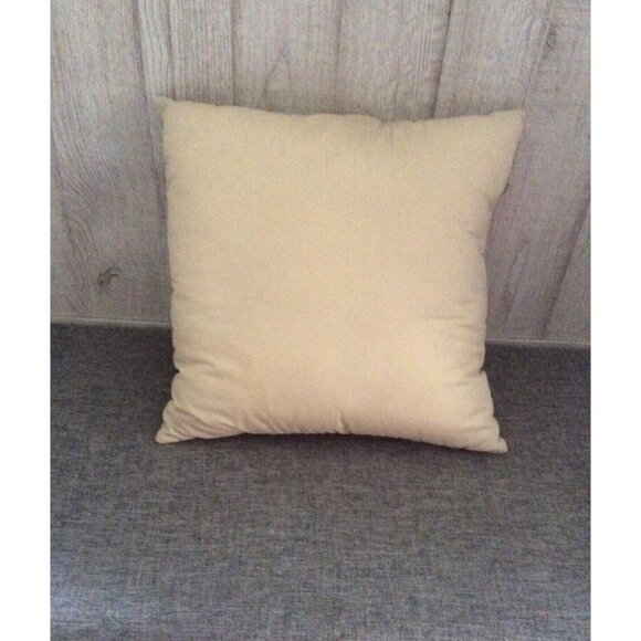 Candies Beige Lace Crochet Front Bed Sofa Throw Square Pillow - Picture 2 of 4